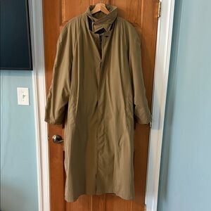 Gor-tex Apparel Technologies Vintage Khaki Overcoat Men Large Gortex Trench Coat